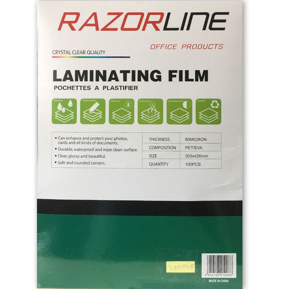100pk A3 Laminating Film Pouches Sheets 80Micron Safeguard Protect for