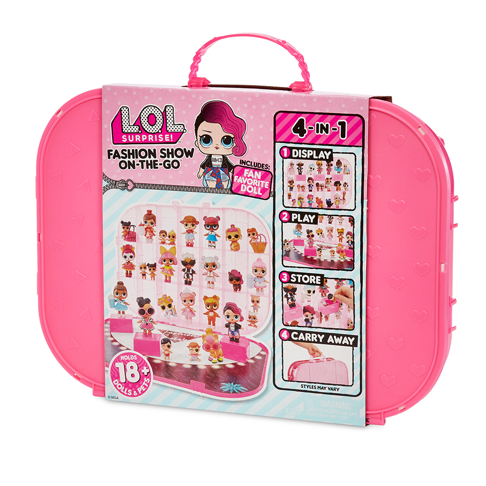 LOL Surprise Carrying Case Fashion Show On The Go Storage f/Doll