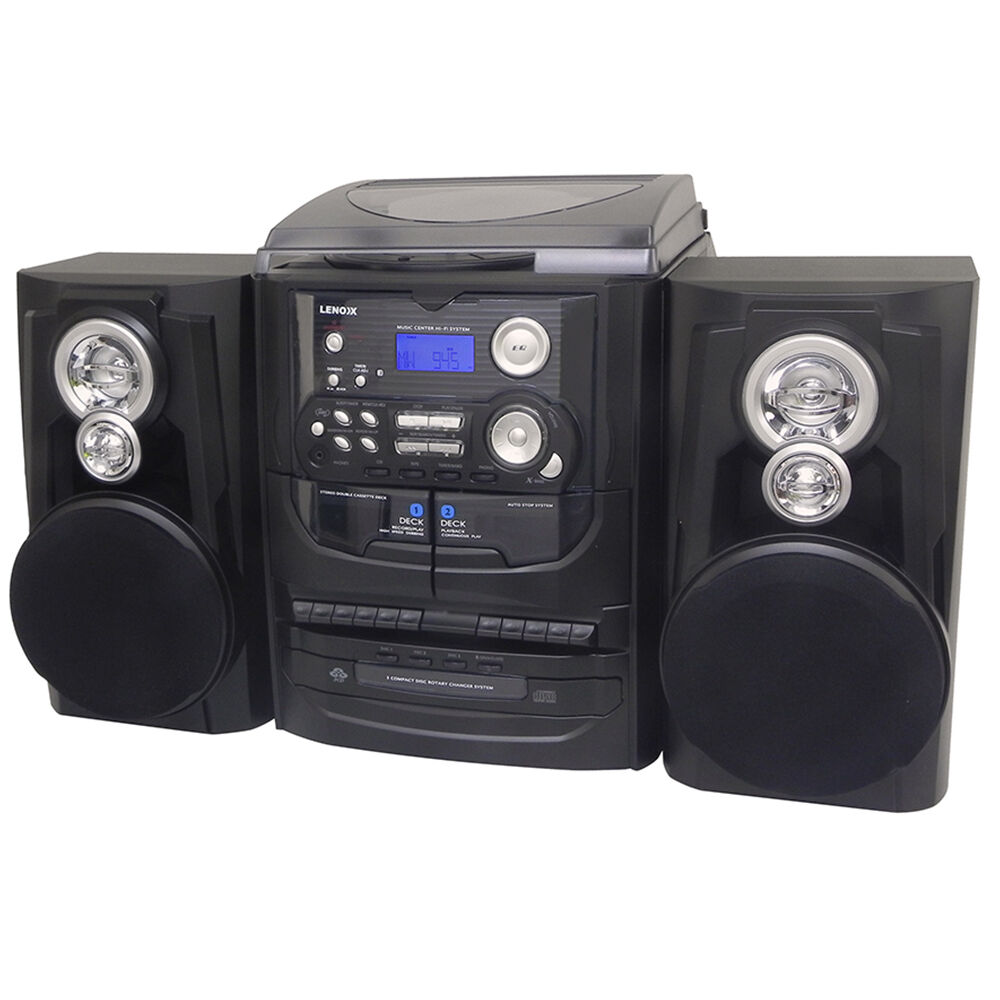 Lenoxx Hifi Turntable CD Player Am Fm Radio Dual Cassette Recorder