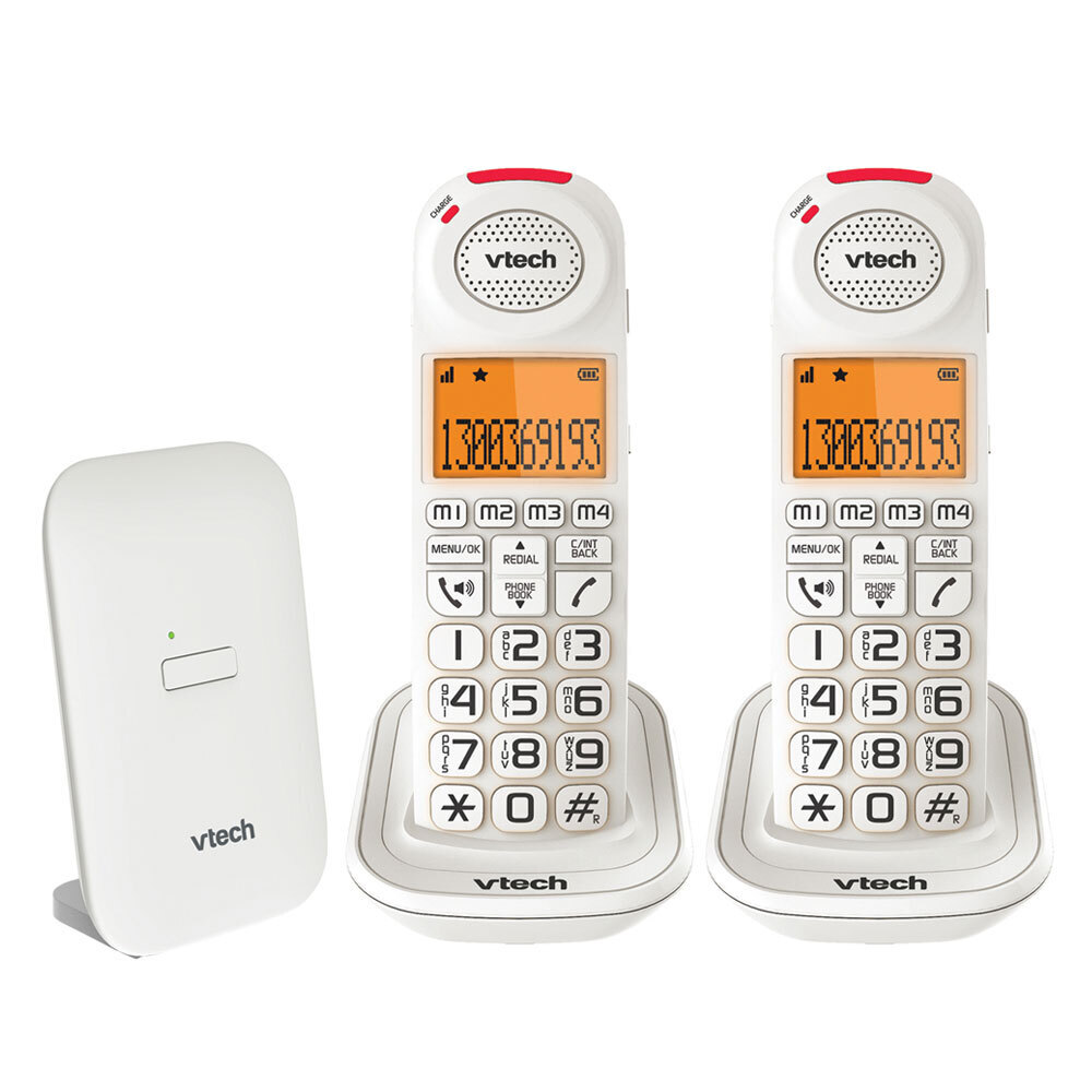 Vtech CareLine Wireless Phone DECT6.0 Cordless 2 Handset w/ Vsmart