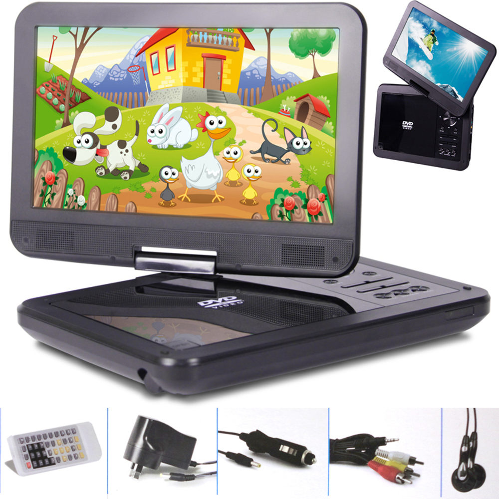 Laser Portable 10" Screen DVD USB Player Multi region All Region free