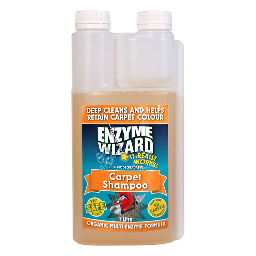 Enzyme Wizard Organic 1L Twin Cleaner Carpet Shampoo Stains/Odour