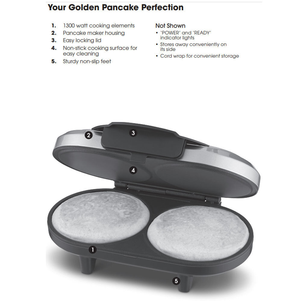 Kambrook Golden Electric Pancake Maker NonStick Large Hot Cake