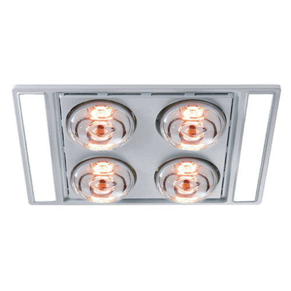 3 in 1 LED Heller Bathroom Ceiling Exhaust Fan Duct Kit Heat Globes Silver 9312737030177 eBay