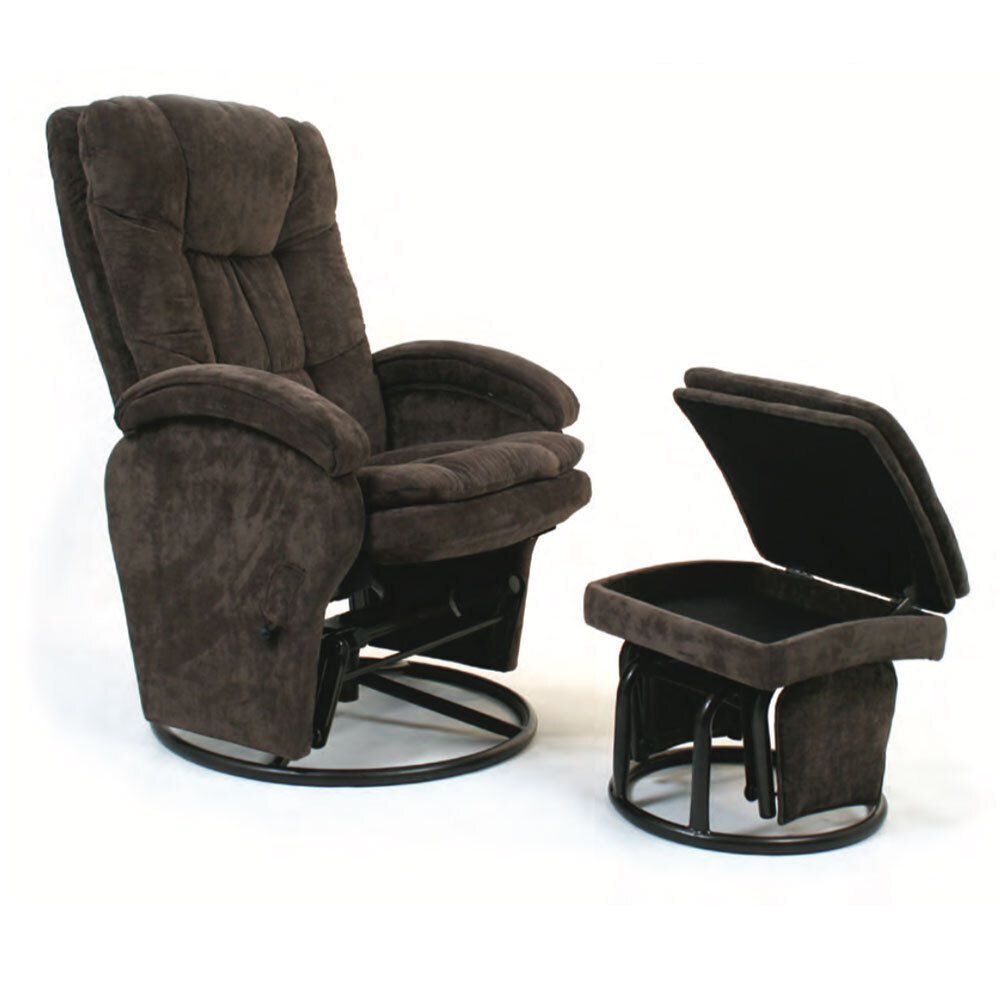 Valco Baby Brown Tranquillity Glider Nursing Chair w/Ottoman Rocking