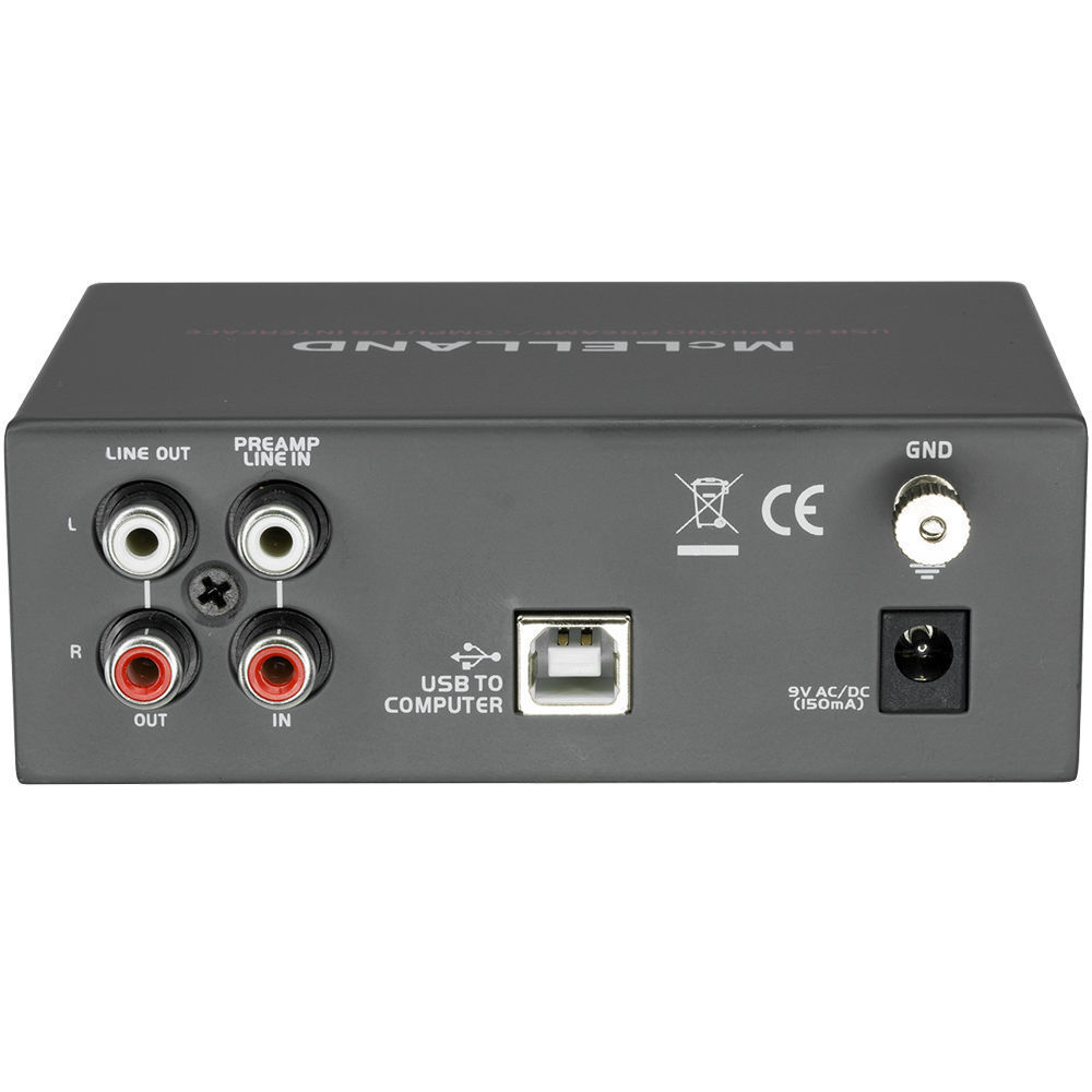 Mclelland Phono Preamp With In Line Usb Rip and Gain Control RIAA