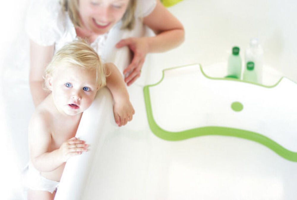 BabyDam Baby Green Bath Dam Barrier Kids Toddler Save Water Tub Bathtub