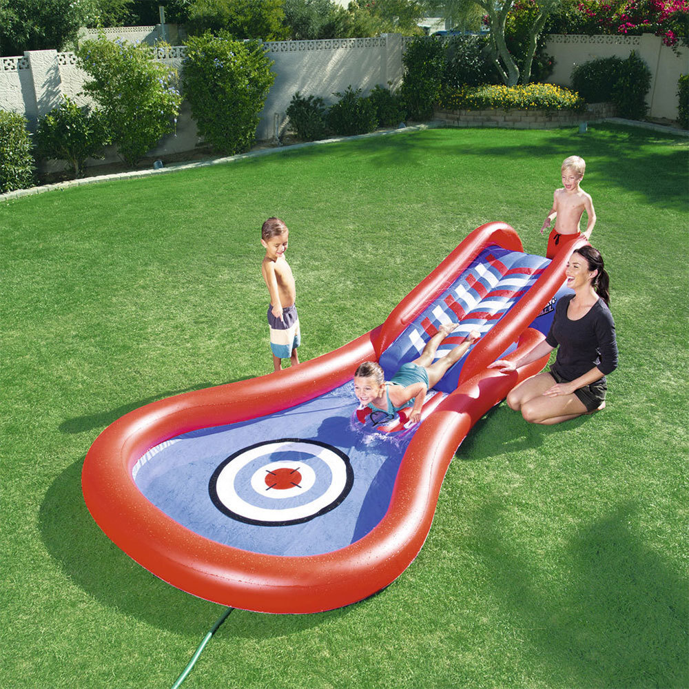 Inflatable Backyard Splash and Play Cannon Ball Water Slide Kids Pool