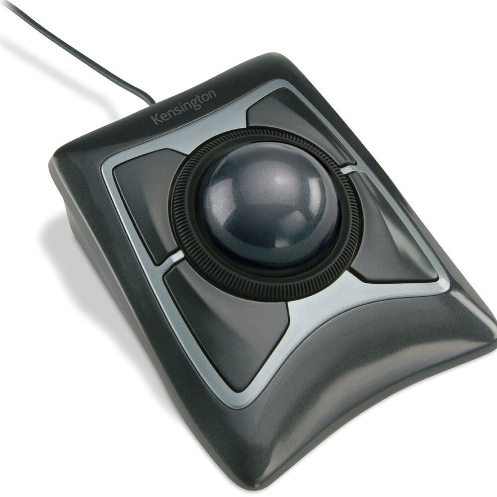 Kensington Expert Mouse Wired Trackball/Scroll Ring Large Ball/Wrist