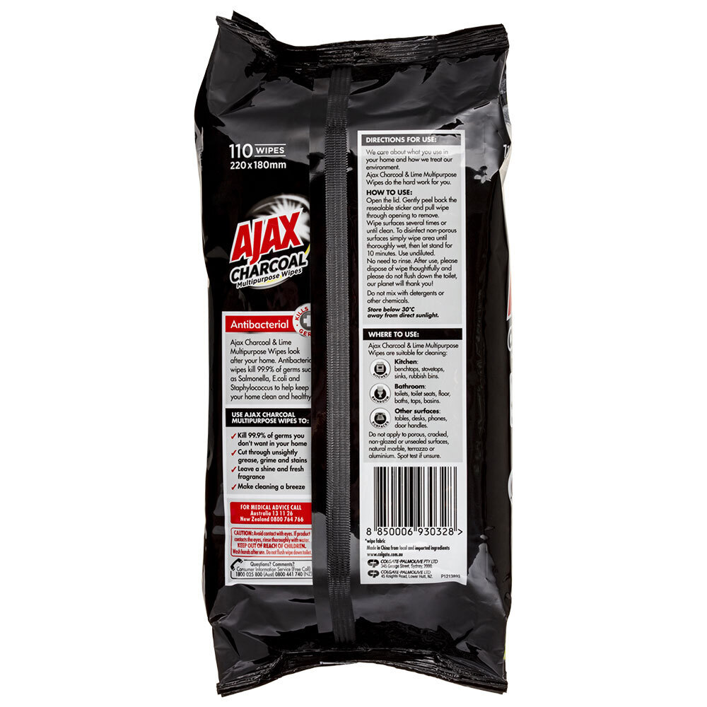 110pc Ajax Cleaning/Multipurpose Plant Based Wipes ...