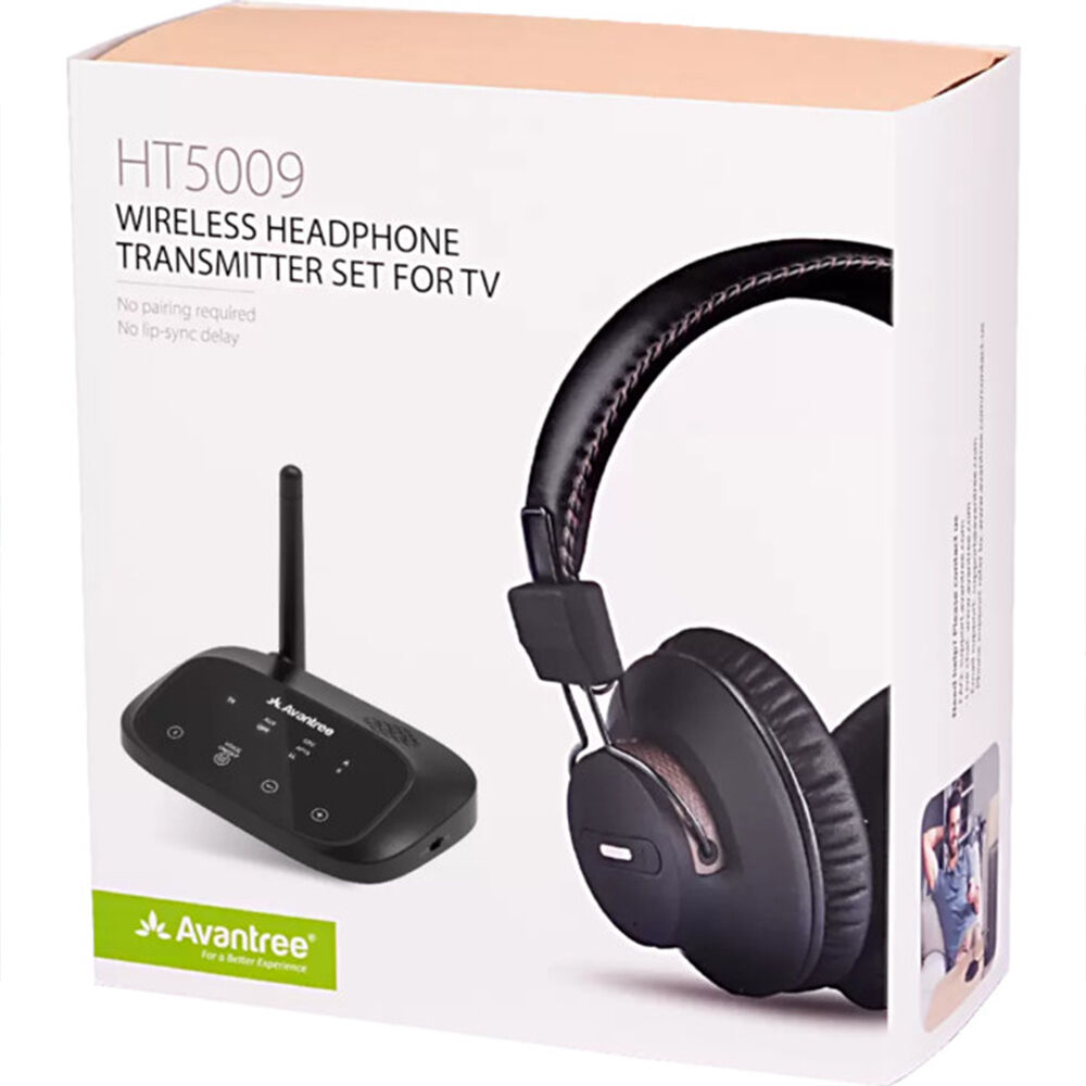 Avantree HT5009 50m Wireless TV Audio Bluetooth Headphones