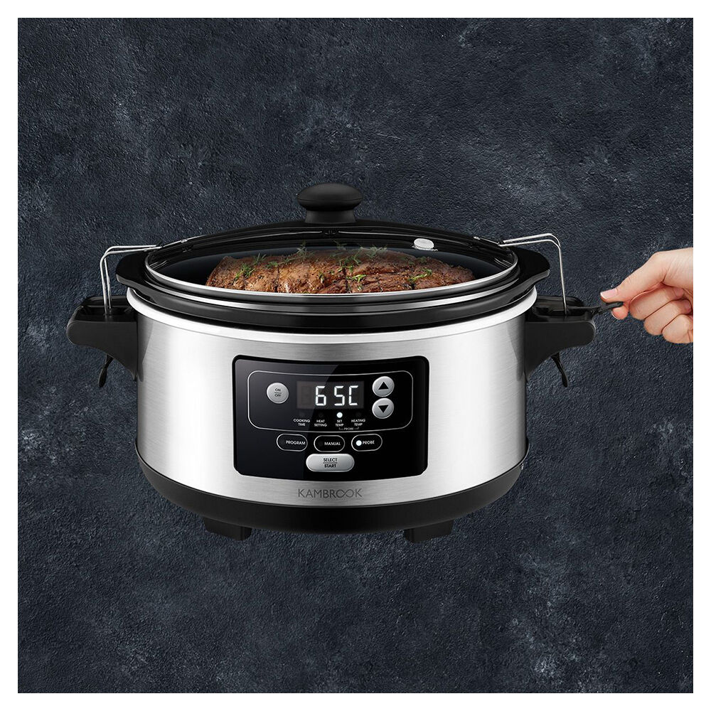 Kambrook Culinary Temp Control 275W Electric Stainless Steel Slow