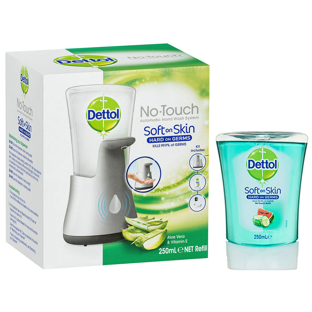 Dettol 250ml Automatic Hand Wash Dispenser w/ Aloe Vera & Cucumber