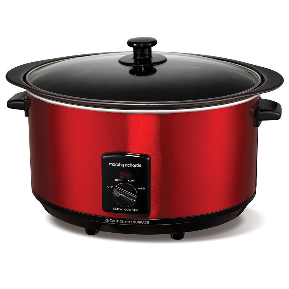 Morphy Richards 6.5L Red Sear and Stew Slow Cooker Searing Pot 290W