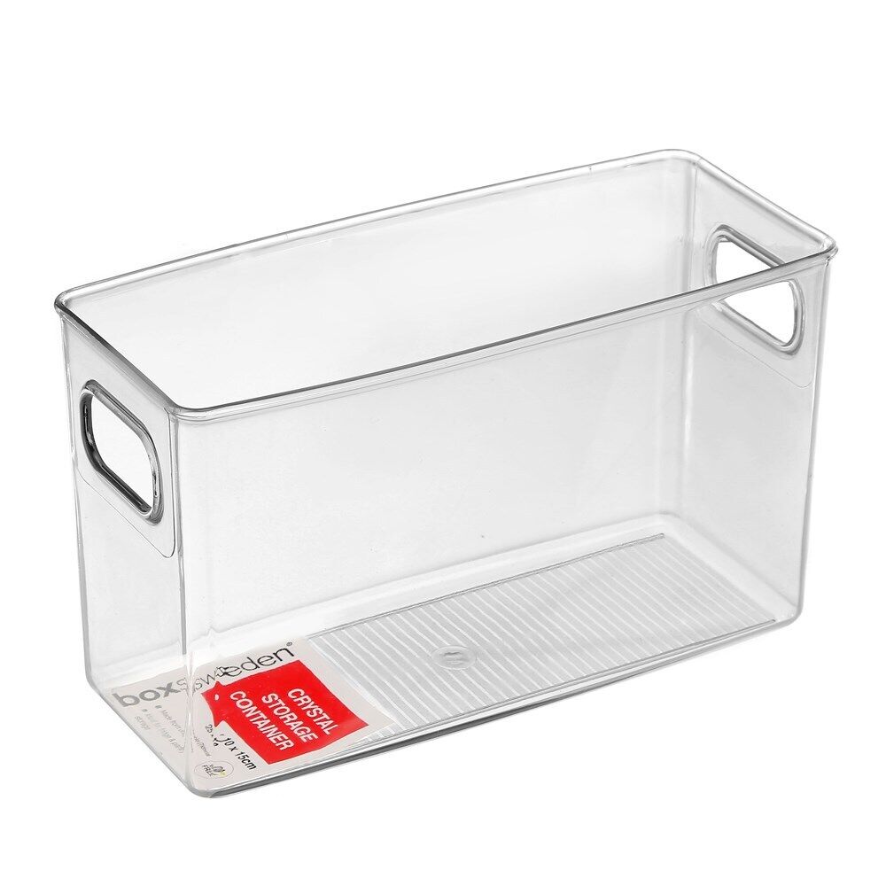 BoxSweden Crystal 25cm Medium Rectangle Home/Fridge/Pantry Storage