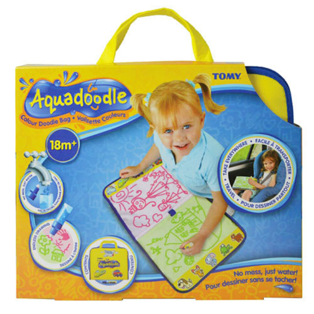 Tomy Aquadoodle Water Drawing Art Pad No Mess Travel Bag Mat Kids