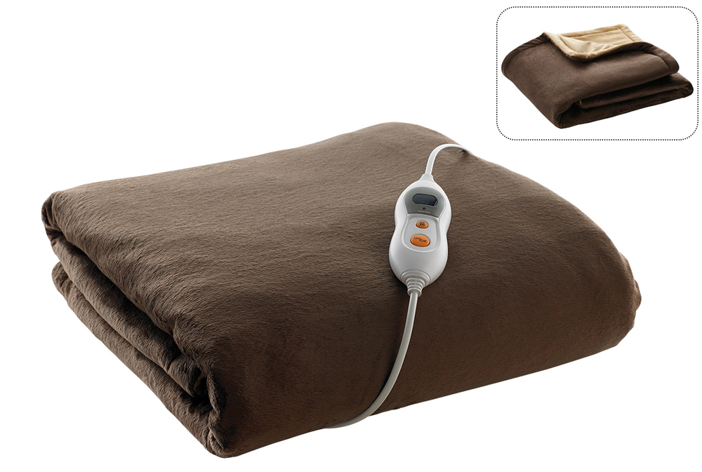 Heller Electric Blanket Heater Washable Fleece Throw Rug Heated for