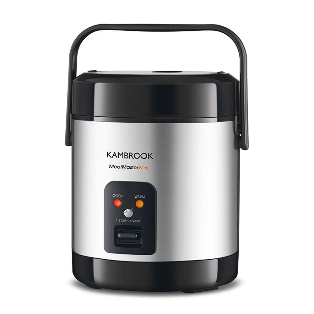 Kambrook Meal Master Silver Mini 1.5L Rice/Pasta Multi Cooker w/ Spoon