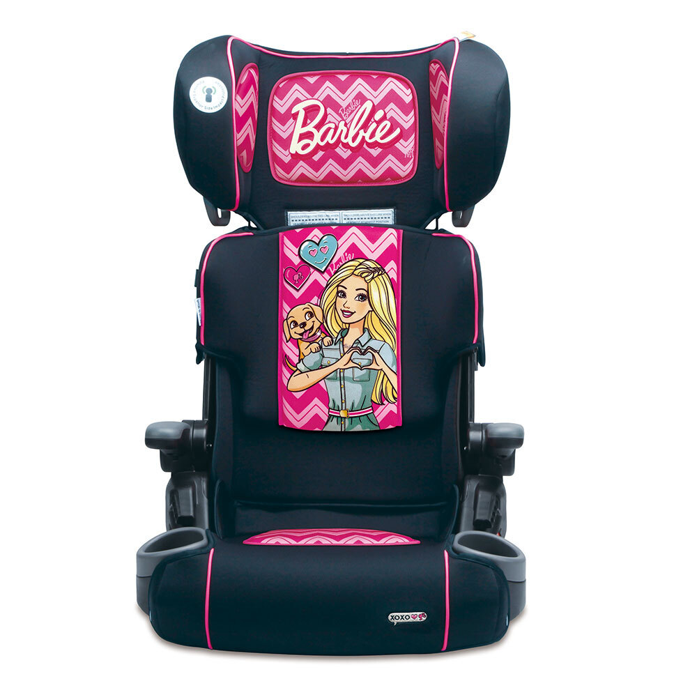 Barbie Foldable Booster Toddler/Child Adjustable Car Seat w/ Cup Holder