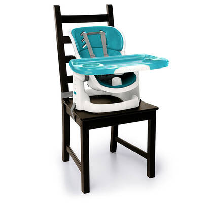 Ingenuity SmartClean ChairMate High/Reclining/Booster Chair/Seat Peacock Blue