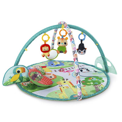 Bright Starts Peek-A-Zoo Activity Gym/Play Mat Baby/Infants w/ Music/Mirror