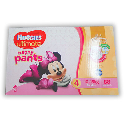88pc Huggies Ultimate Nappy Pants Girls 10-15kg Toddler