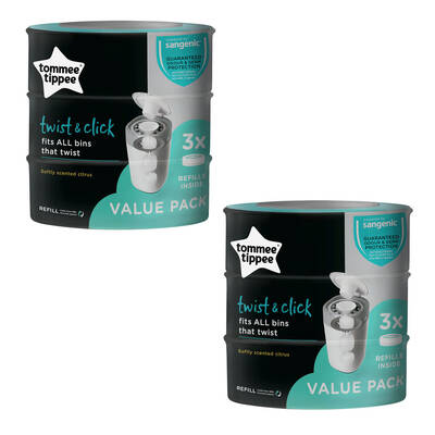 6PK Tommee Tippee Twist & Click Refill Pack For All Bins That Twists