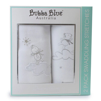 2pc Bubba Blue Wish Upon A Star Jersey Wrap - White