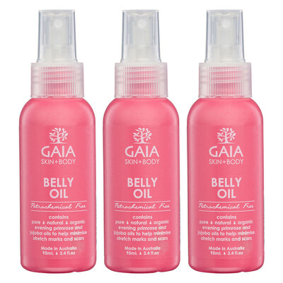 Gaia 285ml Natural/Organic Belly Oil Pregnant Moms/Ladies/Women Vegan Friendly