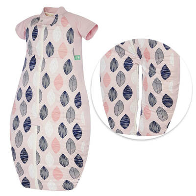 Sleep Suit Bag Size: 2-12 Months TOG: 1 - Pink Leaf