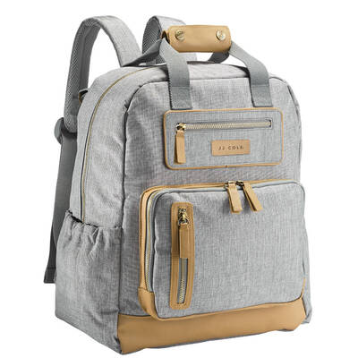 JJ Cole Papago Baby Nappy Backpack - Heather Grey