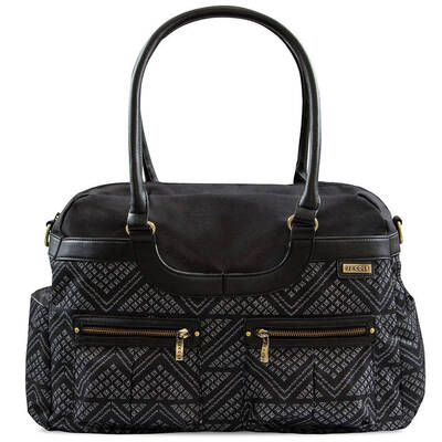 Satchel Nursery Bag Black Aztec