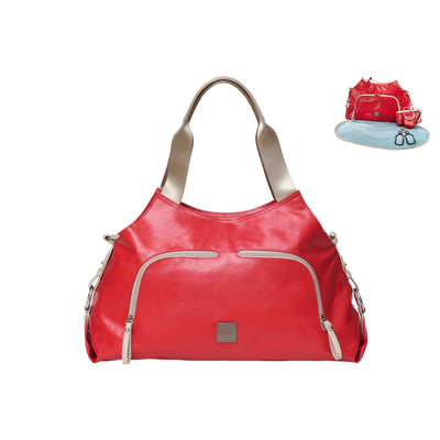 JJ Cole Nappy/Diaper Handbag w/ Changing Mat Holder Red