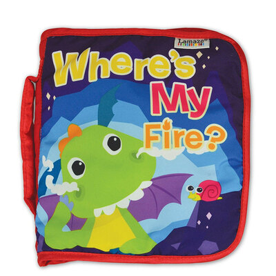 Lamaze Flip Flop Dragon Reading "Where's My Fire" Soft Book